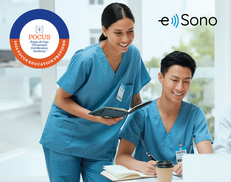 e Sono Recognized as an Approved POCUS Education Provider™ by the POCUS Certification Academy™<br />
