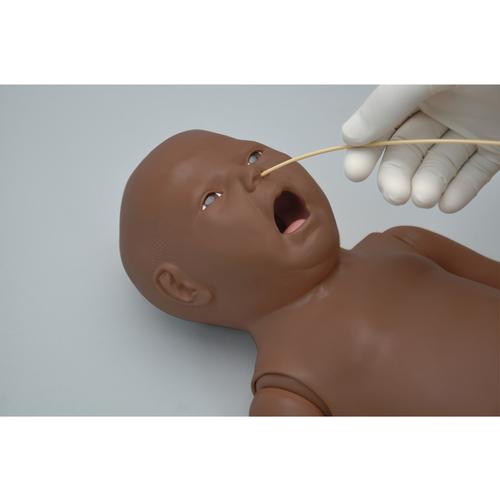 Манекен по уходу за новорожденным, темная кожа, 1017862, Тренажеры и симуляторы по уходу за новорожденными