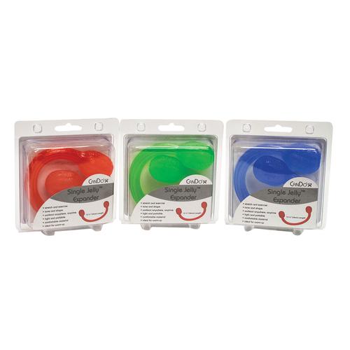 CanDo Jelly™ Expander Single Exerciser 1-tube, 3-piece set (red, green, blue) | Alternativa a las mancuernas, 1021266, Bandas de Entrenamiento