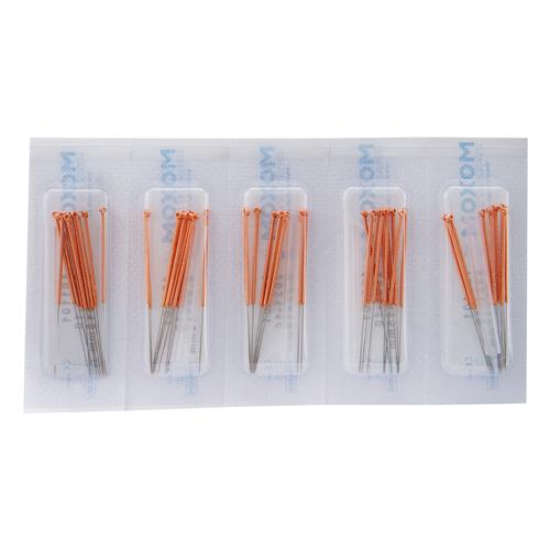 Acupuncture needles with copper handle - MOXOM TCM 1000 pcs. (Uncoated) 0,20 x 15 mm, 1022106, Agulhas de acupuntura MOXOM