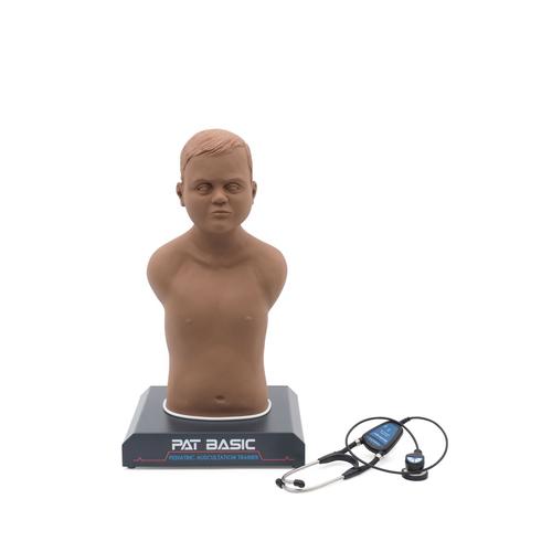 PAT Basic® - Affordable Pediatric Auscultation Manikin, dark skin tone, 1022471, Auscultation