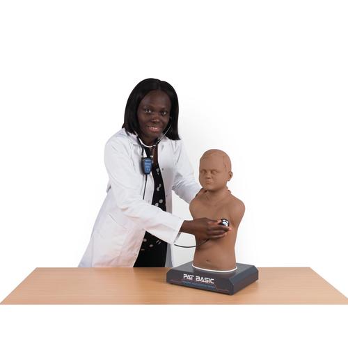 PAT Basic® - Affordable Pediatric Auscultation Manikin, dark skin tone, 1022471, Auscultation