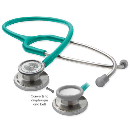 Adscope 608 - Convertible Clinician Stethoscope - Turquoise, 1023616, Stethoscopes and Otoscopes