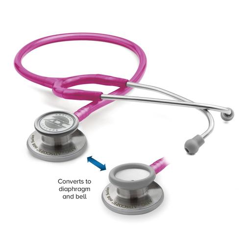 Adscope 608 - Convertible Clinician Stethoscope - Metallic Raspberry, 1023852, Stethoscopes and Otoscopes