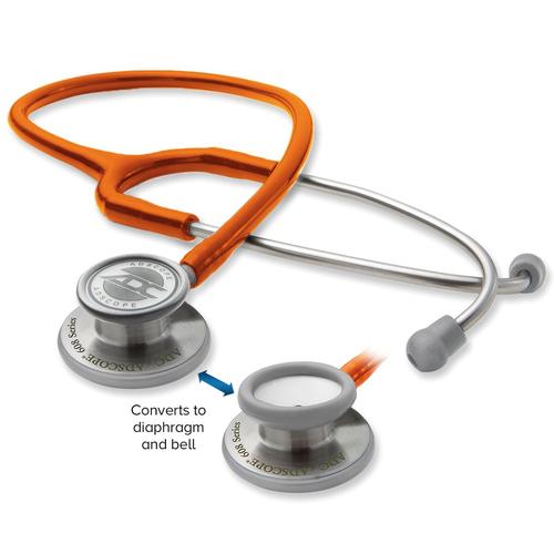 Adscope 608 - Convertible Clinician Stethoscope - Orange, 1023865, Stethoscopes and Otoscopes