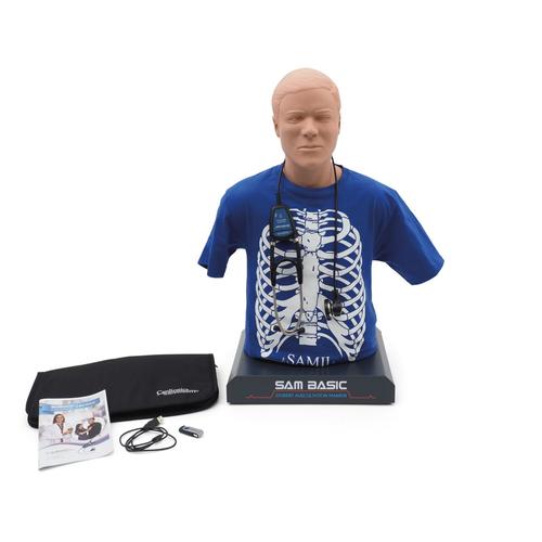 SAM Basic® - Affordable Adult Auscultation Manikin mit Laptop, hellhäutig, 1024090, Auskultation