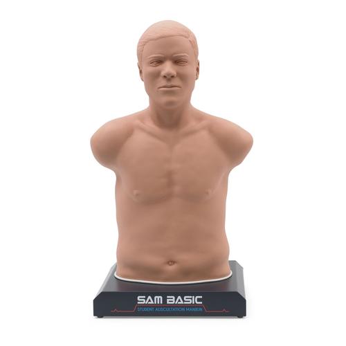 SAM Basic® - Affordable Adult Auscultation Manikin with laptop, light skin tone, 1024090, Auscultation