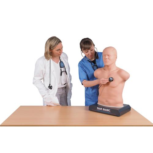 SAM Basic® - Affordable Adult Auscultation Manikin mit Laptop, hellhäutig, 1024090, Auskultation