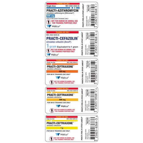 Practi-Antibiotikum Ampulla Címke (×100), 1025025, Practi-Peel-N-Stick Labels 