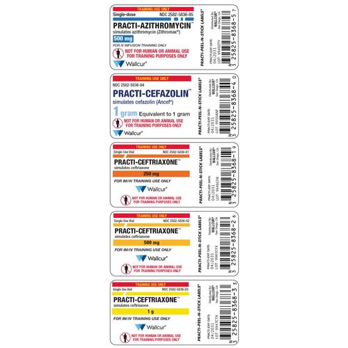 模拟药，抗生素小瓶标签(×100), 1025025, Practi-Peel-N-Stick Labels 