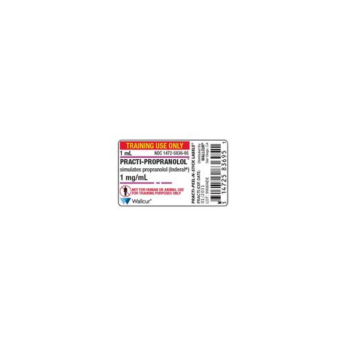 Practi-Propranolol 1mg/1mL Ampule Label (×100), 1025030, Practi-Peel-N-Stick Labels 