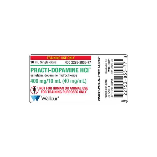 Practi-Etiqueta de Frasco de Dopamina HCl 400mg/10ml (x100), 1025040, Practi-etiquetas adesivas

