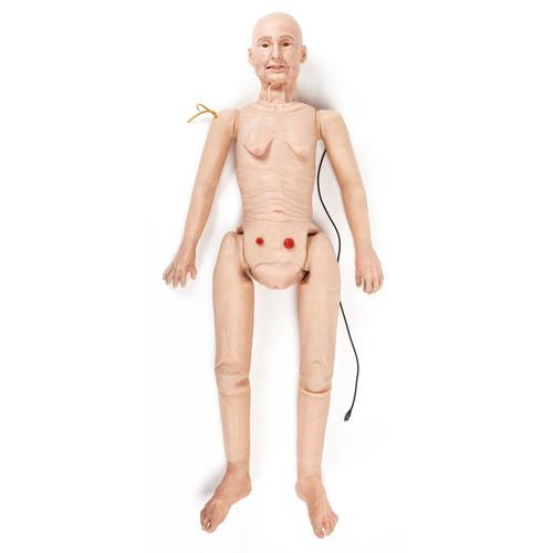 Mannequin de formation à la pratique des soins gériatriques TERi™ – Mannequin de formation androgyne à peau claire, conçu pour simuler la pratique des soins généraux et l’assistance à la vie quotidienne des patients, 1025681, Injection et ponction