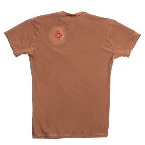 Sucking Chest Wound + Exit Back - Short Sleeve Shirt - Dark Skin, 1025980, Maniquí de entrenamiento TCCC