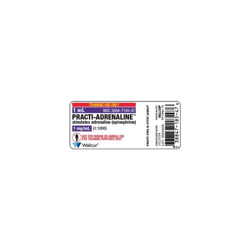 Practi-Adrenaline Peel-N-Stick Vial Labels (×100), 1026025, Practi-Ablösbare Etiketten