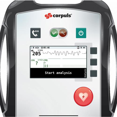 Симулятор экрана дефибриллятора corpuls® AED для REALITi 360, 8000968, Тренажеры по автоматической наружной дефибрилляции (AED)