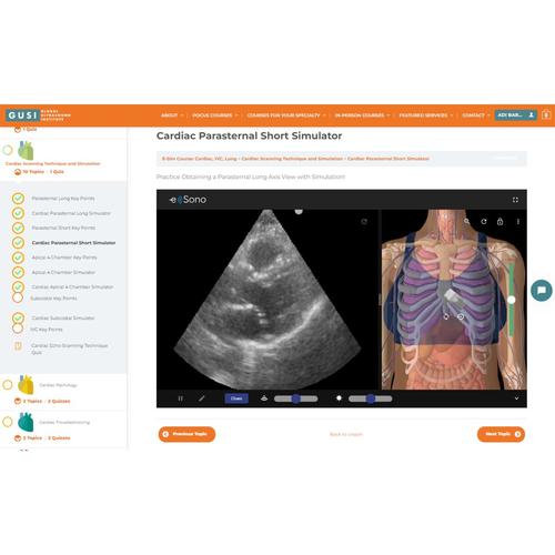 POCUS E-Sim Complete by GUSI & e Sono
1 utente 1 anno, 8001276, POCUS E-SIM Complete