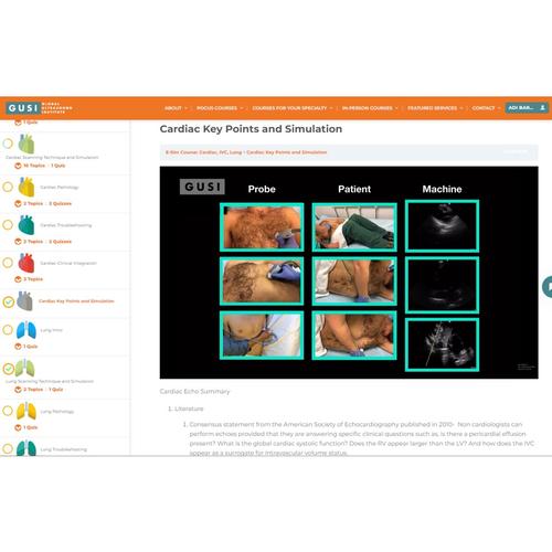 POCUS E-Sim Complete by GUSI & e Sono
Institutionnel, 8001277, Cours essentiel POCUS de GUSI et e Sono
