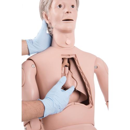 3B Scientific® Patient Care Manikin PRO, Light Skin, 1025295 [P10N], Ostomy Care