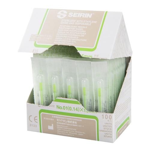 SEIRIN® tipo J, incomparavelmente suave
Diâmetro 0,14 mm  Comprimento 15 mm
Cor da verde do cal, 1002413 [S-J1415], Agulhas de acupuntura SEIRIN