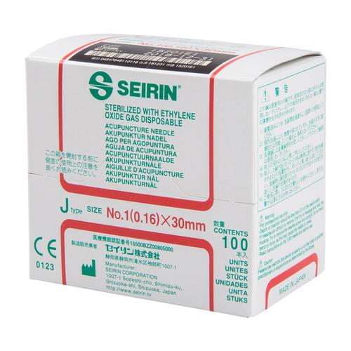SEIRIN ® tipo J - 0,16 x 30 mm, vermelho, 100 peças por caixa., 1002416 [S-J1630], Agulhas de acupuntura SEIRIN