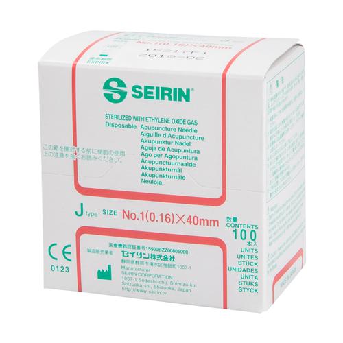 S-J1640 SEIRIN J-Type needle with guide tube Diameter: 0.16 mm Length: 40 mm Colour: red, 1002417 [S-J1640], Acupuncture Needles SEIRIN