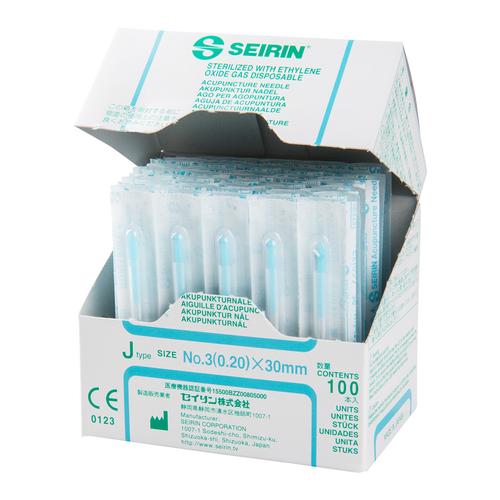 SEIRIN ® tipo J, incomparavelmente suave Diâmetro: 0,20 mm Comprimento: 30 mm Cor: azul, 1002420 [S-J2030], Agulhas de acupuntura SEIRIN