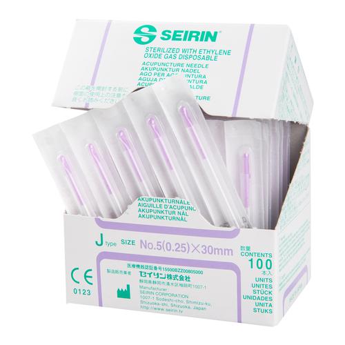SEIRIN ® tipo J, incomparavelmente suave Diâmetro 0,25 mm Comprimento 30 mm Cor lilás, 1002423 [S-J2530], Agulhas de acupuntura SEIRIN