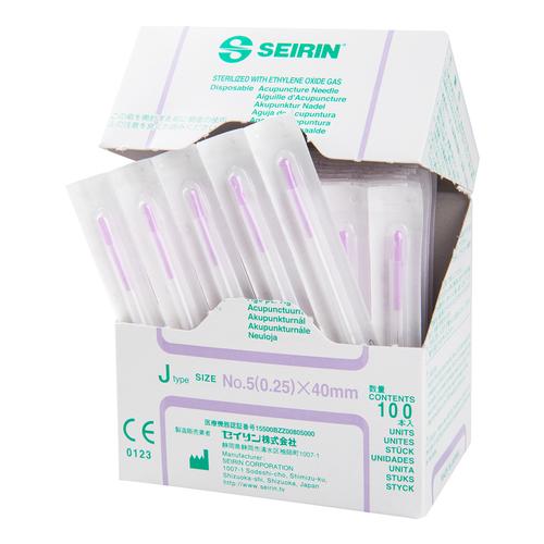 SEIRIN ® tipo J, incomparavelmente suave Diâmetro 0,25 mm Comprimento 40 mm Cor lilás, 1002424 [S-J2540], Agulhas de acupuntura SEIRIN