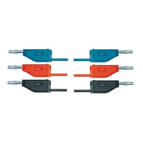 Satz Experimentierkabel 2,5 mm², 75 cm,
rot/blau/schwarz (15 Stk.), 1002841 [U13801], Elektrischer Stromkreis