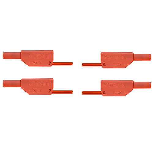 Пара безопасных проводов для опытов, 75 см, красные, 1017716 [U13817], Провода и кабели для экспериментов