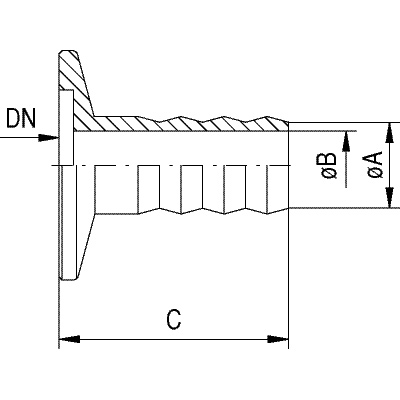 Adaptor Flange DN 16 KF / Shaft 12 mm, 1002928 [U14515], Vacuum Pumps - Accessory