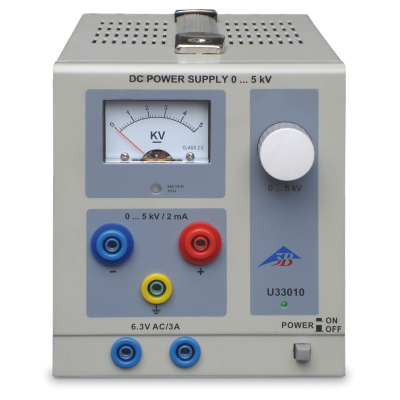 High Voltage Power Supply,
0 – 5 kV, max. 2 mA (115 V, 50/60 Hz), 1003309 [U33010-115], Power Supplies