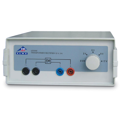 Transformer with Rectifier,
3/ 6/ 9/ 12 V, 3 A, 1003316 [U33300-230], El. Conduction in Semiconductors