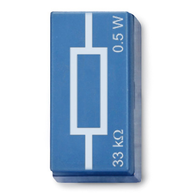 Резистор 33 кОм, 0,5 Вт, P2W19, 1012925 [U333033], Система элементов со штепсельным соединением