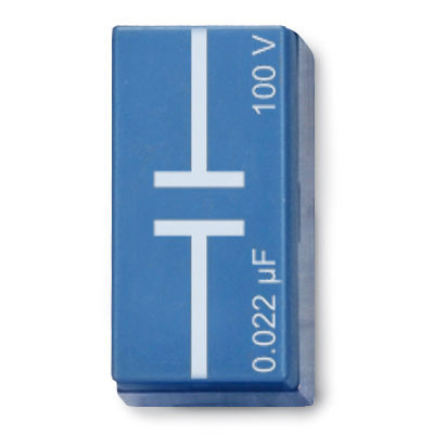Конденсатор 22 нФ, 100 В, P2W19, 1012943 [U333051], Система элементов со штепсельным соединением