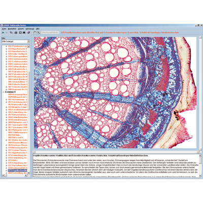 CD com microfotografias, microscópio virtual, desenhos, programas de teste, explicações detalhadas e material de acompanhamento para escola série B, contendo aprox. 700 figuras, 1004270 [W13451], Software de Biologia