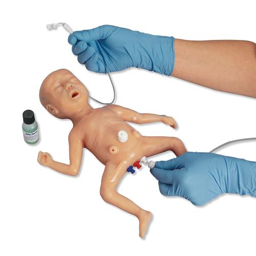 Simulateur Micro-Preemie en blanc, W44754, Réanimation ALS nourrisson