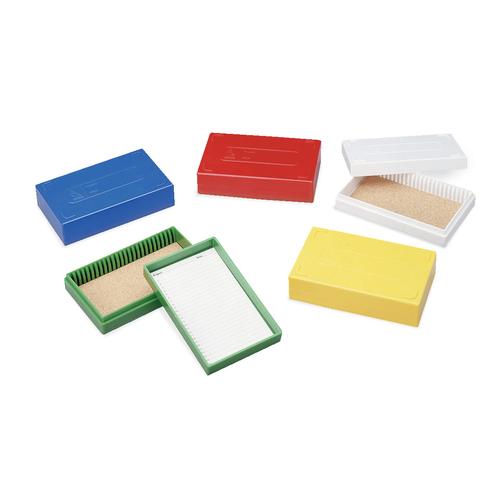 Boîte de rangement pour 25 porte-objets, vert, 1005968 [W58433], Boîtes pour lames microscopiques