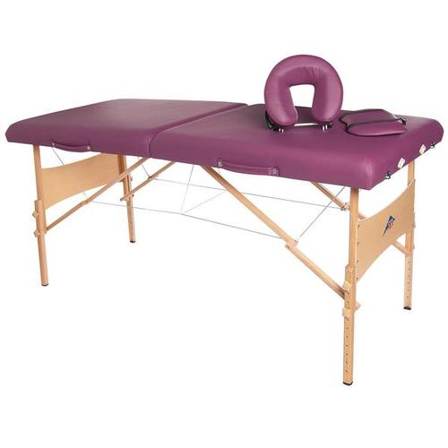 3B Deluxe Portable Massage Table - Burgundy, W60602BG, Tables de massage
