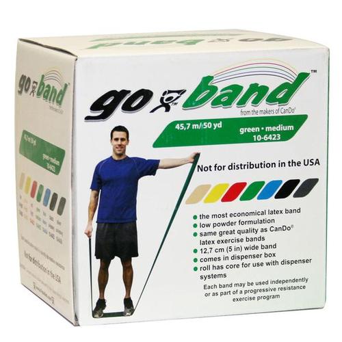 CanDo Go-band, green 50 yard | Alternative to dumbbells, 1018056 [W72052], Exercise Bands