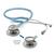 Adscope 608 - Convertible Clinician Stethoscope - Metallic Ceil Blue, 1023861, Stethoscopes and Otoscopes (Small)