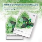 Overview list of all physics experiments with experiment descriptions