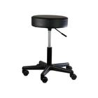 Pneumatic mobile stool, with back, 18" - 22" H, black, 3016796, Tabourets