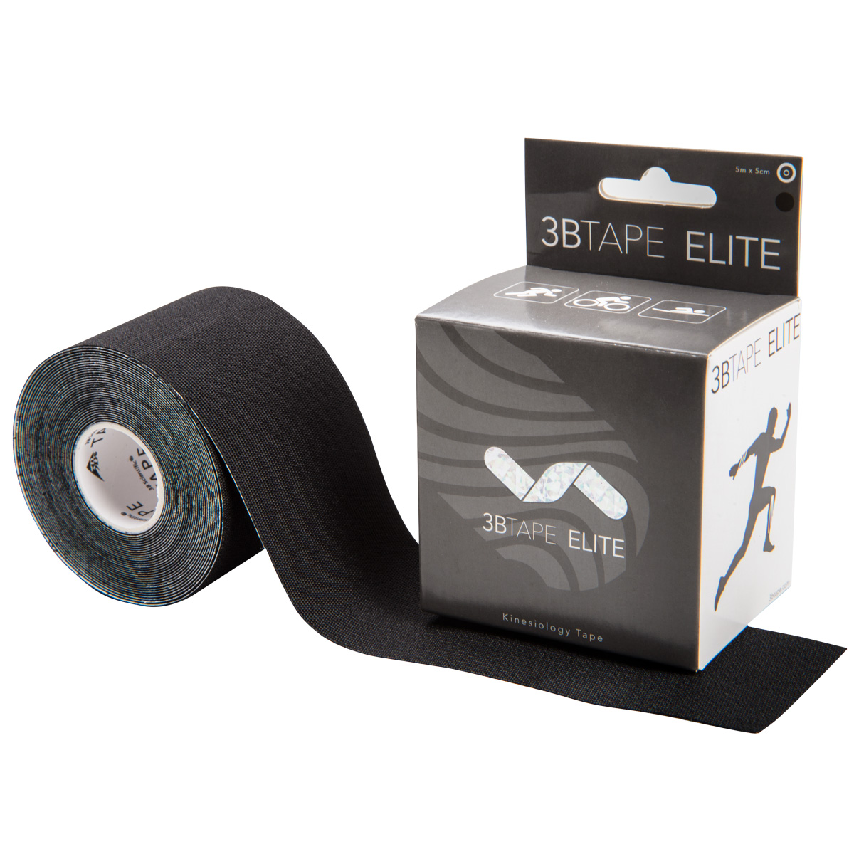 3BTAPE ELITE – kinesiology tape – black, 16' x 2” roll - 1018891 - 3B  Scientific - S-3BTEBK - Kinesiology Tape, Kinesio Tape