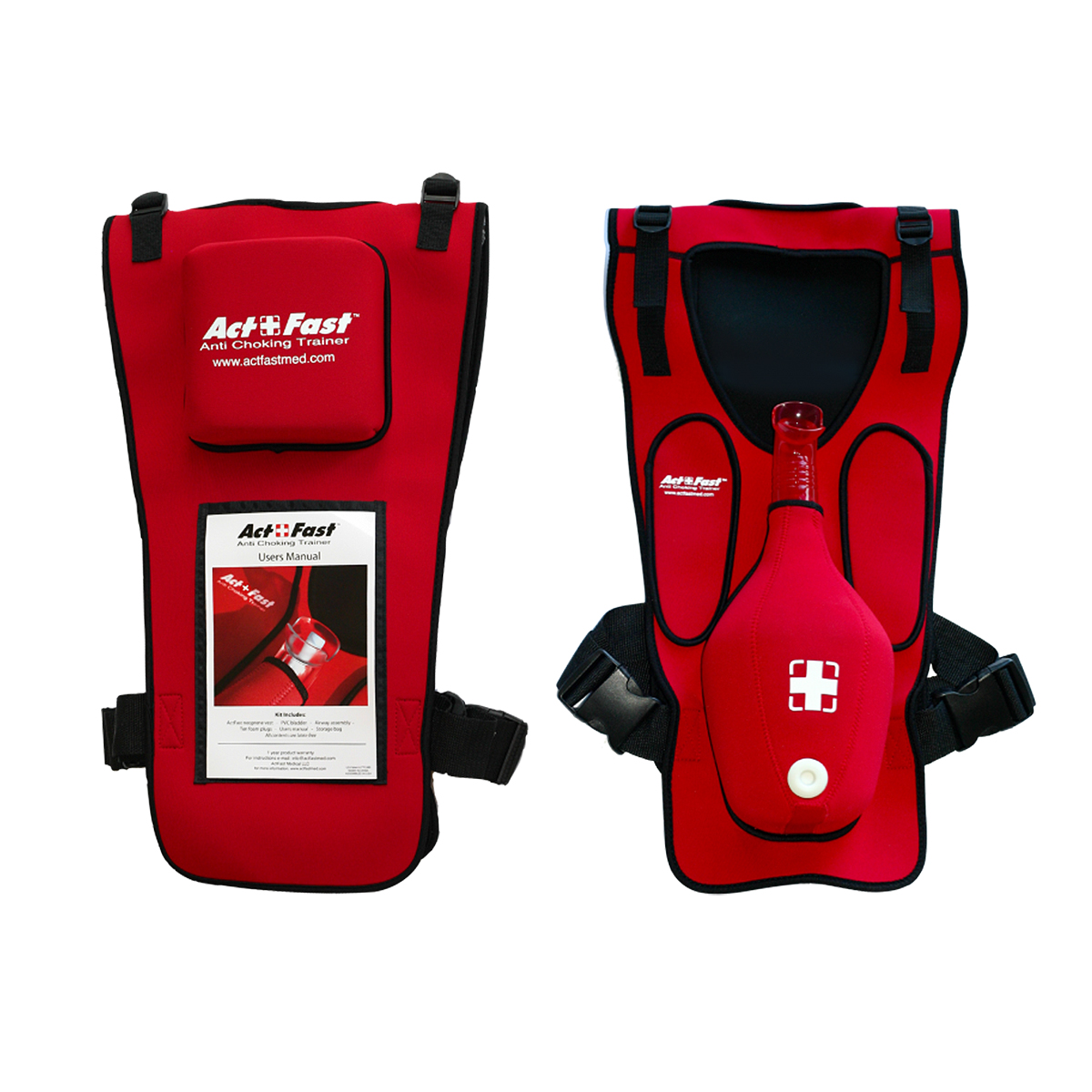 Act+Fast Rescue Choking Vest - Red with Slap Back - 1014589