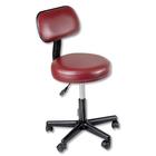 Pneumatic Stool - Burgundy with Back, W50255, Tabourets
