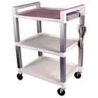 Three Shelf Poly Cart with Power Strip, W56110P, Chariots pour Acupuncture