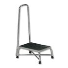 Large Top Chrome Bariatric Step Stool w/ Handrail, W65070H, Tabourets